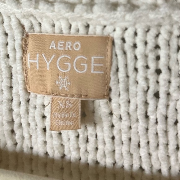 Aeropostale Cream Cable Knit Sweater XS | Cozy Hygge Winter Knit Pullover - Picture 4 of 5